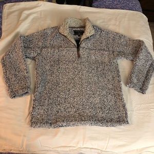 True Grit Frosty Tipped Pile Pullover Vintage Blue